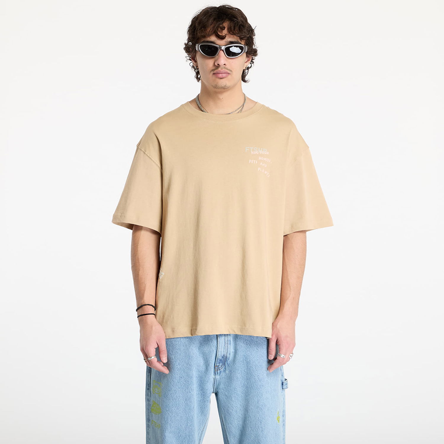 Тениска Footshop Spiritual Gangster Graphic Print T-Shirt Бежово | FTSHP_387, 0