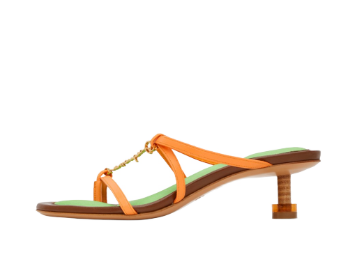 Le Raphia 'Les Sandales Basses Pralu' Heels "Orange"