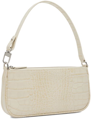 Чанта през рамо BY FAR Croc Embossed Leather Shoulder Bag Бяло | 18FWRCLSCEDMED, 1