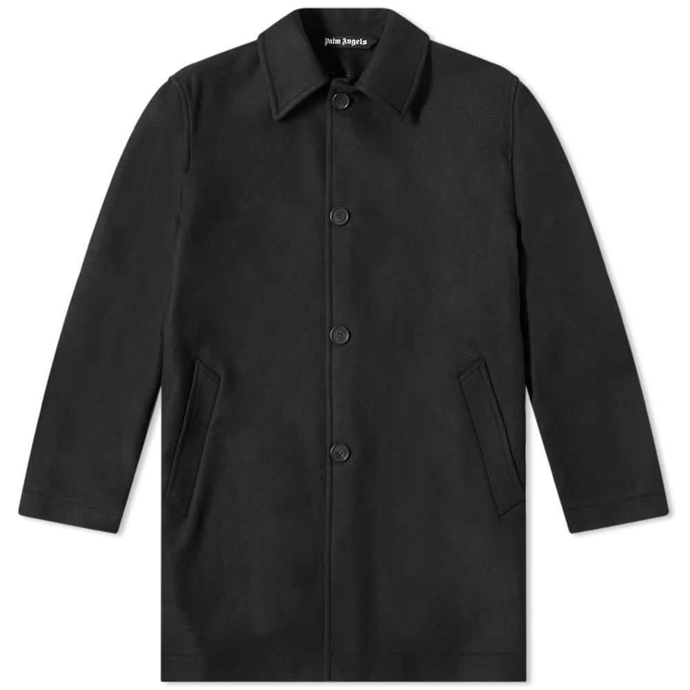 Палта Palm Angels Back Logo Classic Coat Черно | PMEA187C99FAB0011001, 0