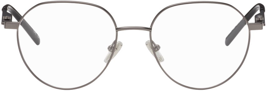 Слънчеви очила Balenciaga Gunmetal Round Glasses Бяло | BB0168O-002, 0