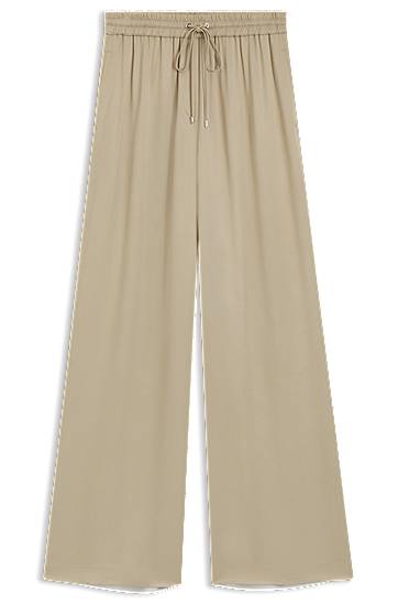 Панталони BOSS Relaxed-Fit Satin Trousers Бежово | 50541835, 0