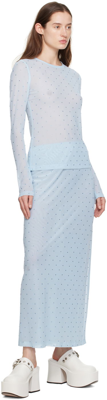 Пола Anna Sui Anna Sui Rhinestone Maxi Skirt Синьо | 1024F10, 3