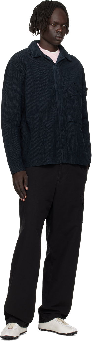 Риза Stone Island Wrinkled Corduroy Overshirt Тъмно синьо | K2S15 1200020 S0229, 4