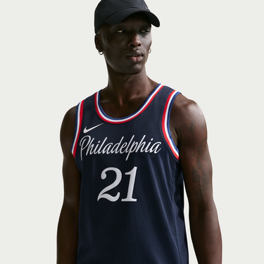 Фланелка Nike Joel Embiid Philadelphia 76ers NBA City Edition Swingman Jersey Polyester Тъмно синьо | HM5992-420, 1