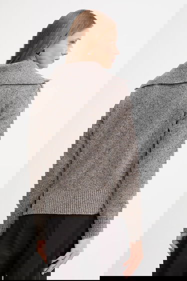 Пуловер Barbour Barbour Half Zip Knit Sweater Сиво | LKN1579, 2