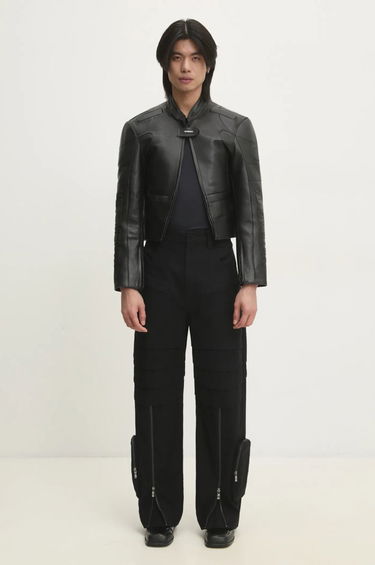 Яке VETEMENTS VETEMENTS Racing Logo Leather Jacket Черно | UA66JA210B, 6
