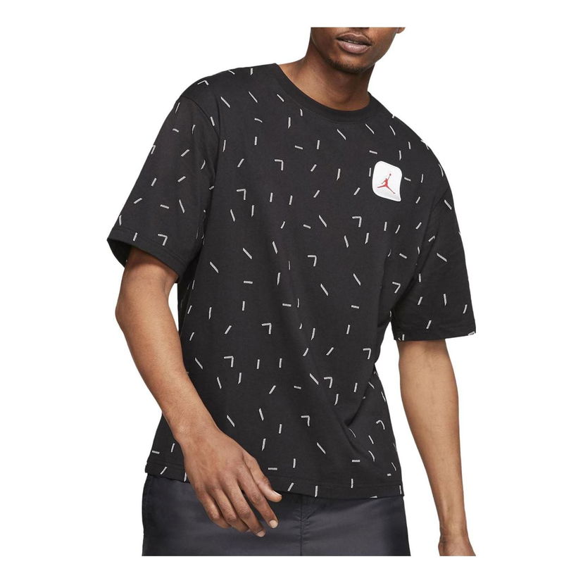 Тениска Jordan Legacy Short Sleeve AOP T-Shirt Черно | CW7101-010