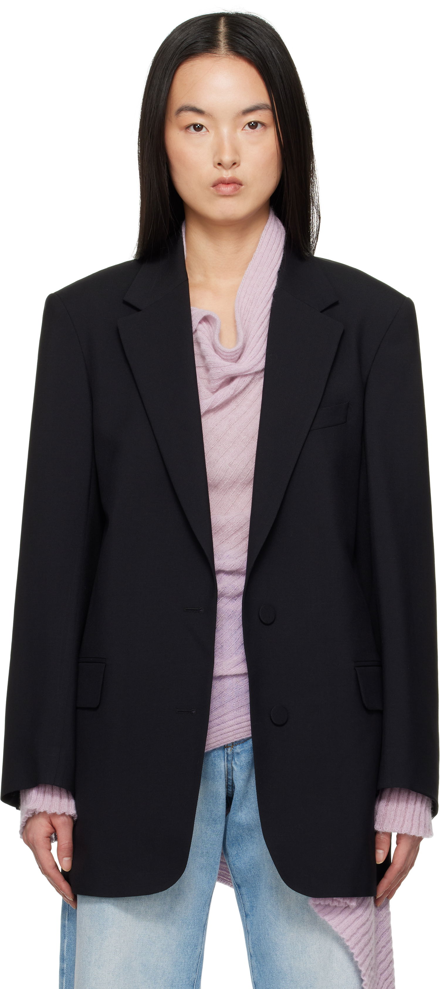 Яке Dries Van Noten Dries Van Noten Wool & Mohair Blazer Черно | 251-010402-1381, 0