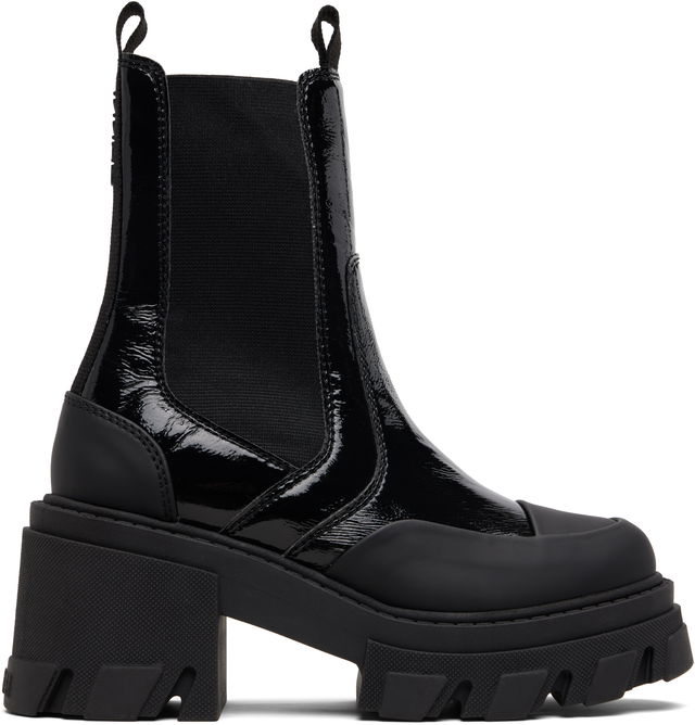 Cleated Heeled Mid Chelsea Boots