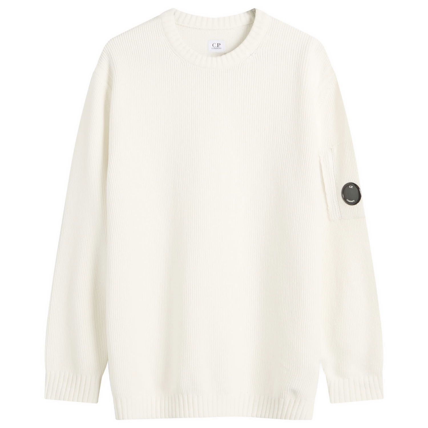 Пуловер C.P. Company Chenille Ribbed Knit Jumper, Size Large Бяло | 19CMKN017A-005558G-103, 0