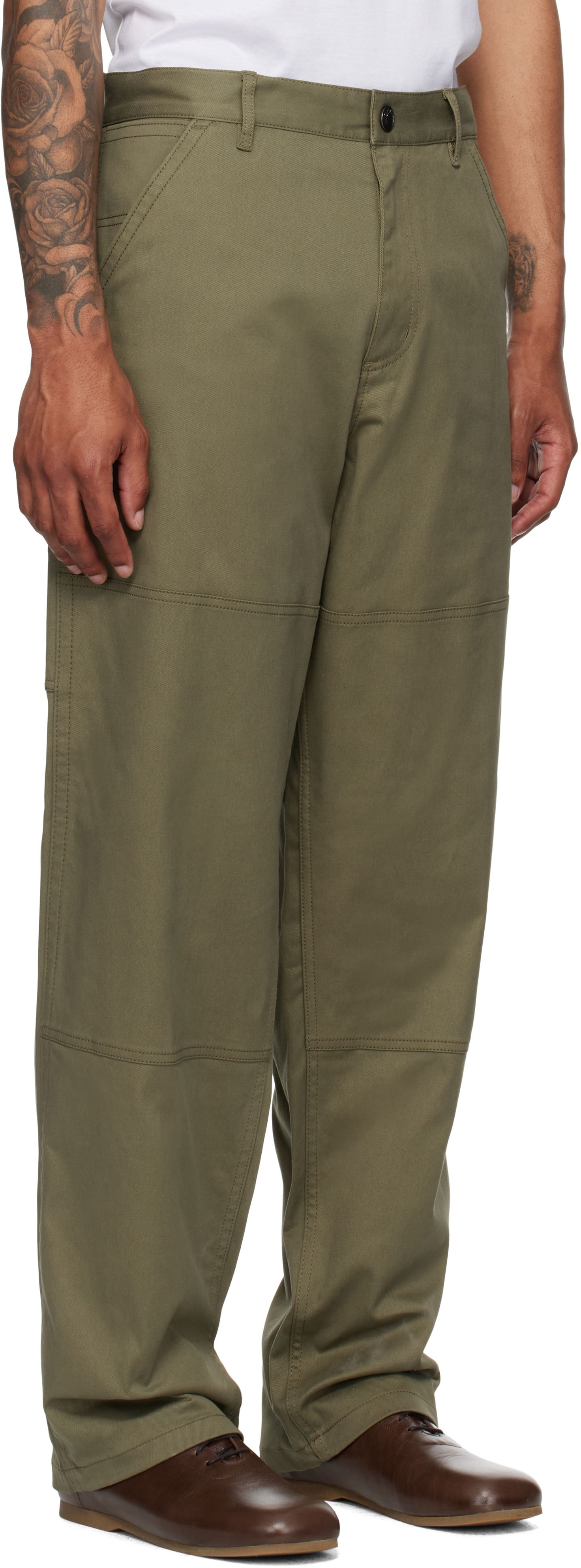 Панталони Moncler Moncler Gabardine Trousers Зелено | K20912A00003598R1, 1