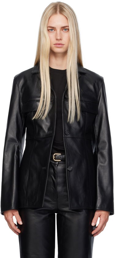 Яке TOTEME TOTEME Hourglass Leather Jacket Черно | 243-WRO0126-LE0065, 0