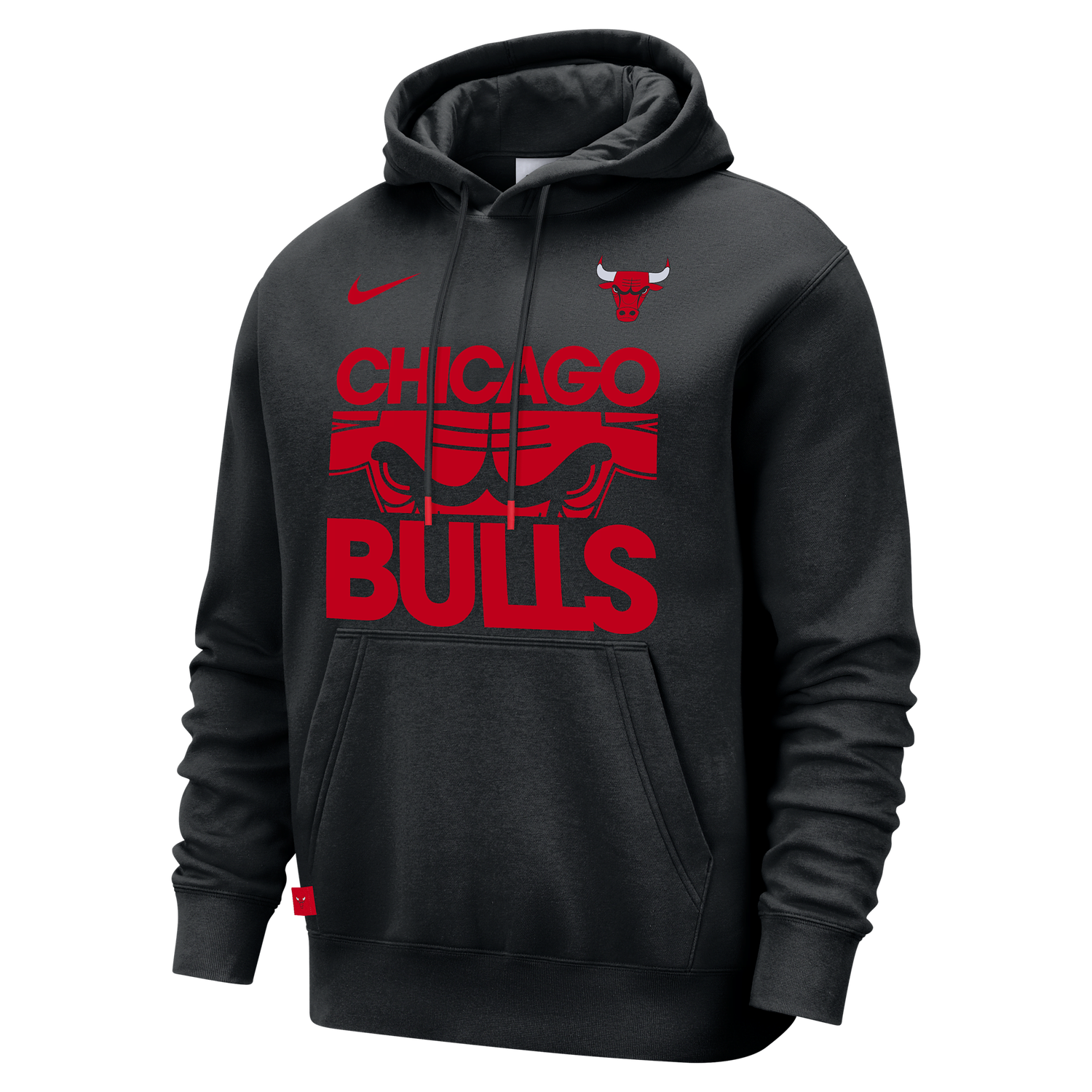Суитчър Nike NBA Chicago Bulls Club Courtside Hoodie Черно | FZ7687-010, 0