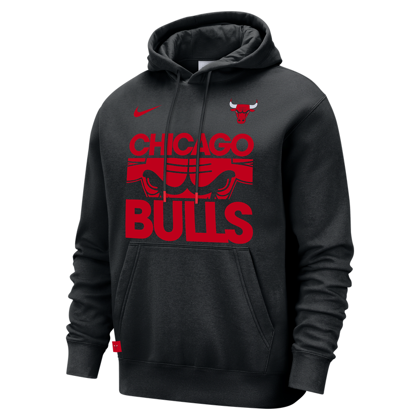 Суитчър Nike NBA Chicago Bulls Club Courtside Hoodie Черно | FZ7687-010