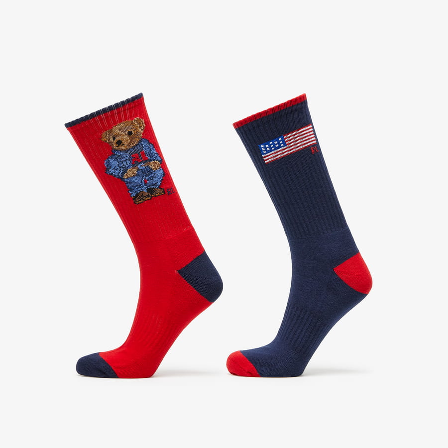 Чорапи Polo by Ralph Lauren USA Bear Socks 2 Pairs Многоцветен | 449874535001, 0