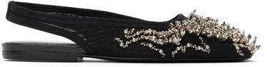 Аксесоари Dries Van Noten Dries Van Noten Embellished Mesh Slingback Ballerinas Черно | WS251-1617-800, 0