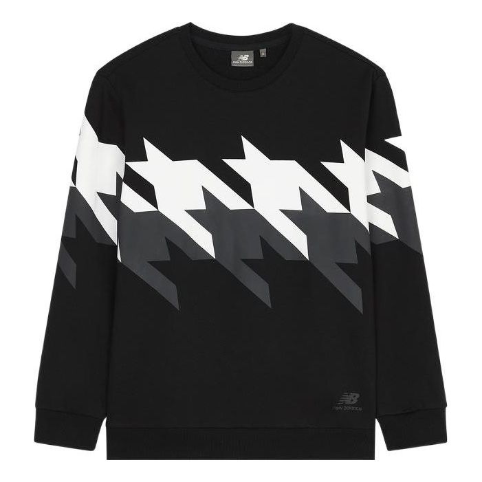 Пуловер New Balance Houndstooth Sweatshirt Черно | 5CC37253-BK, 0