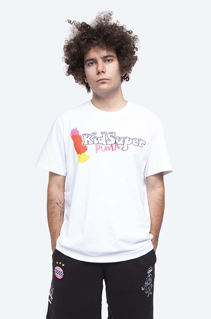 Тениска Puma Studio Print T-Shirt Бяло | 530410.02, 0