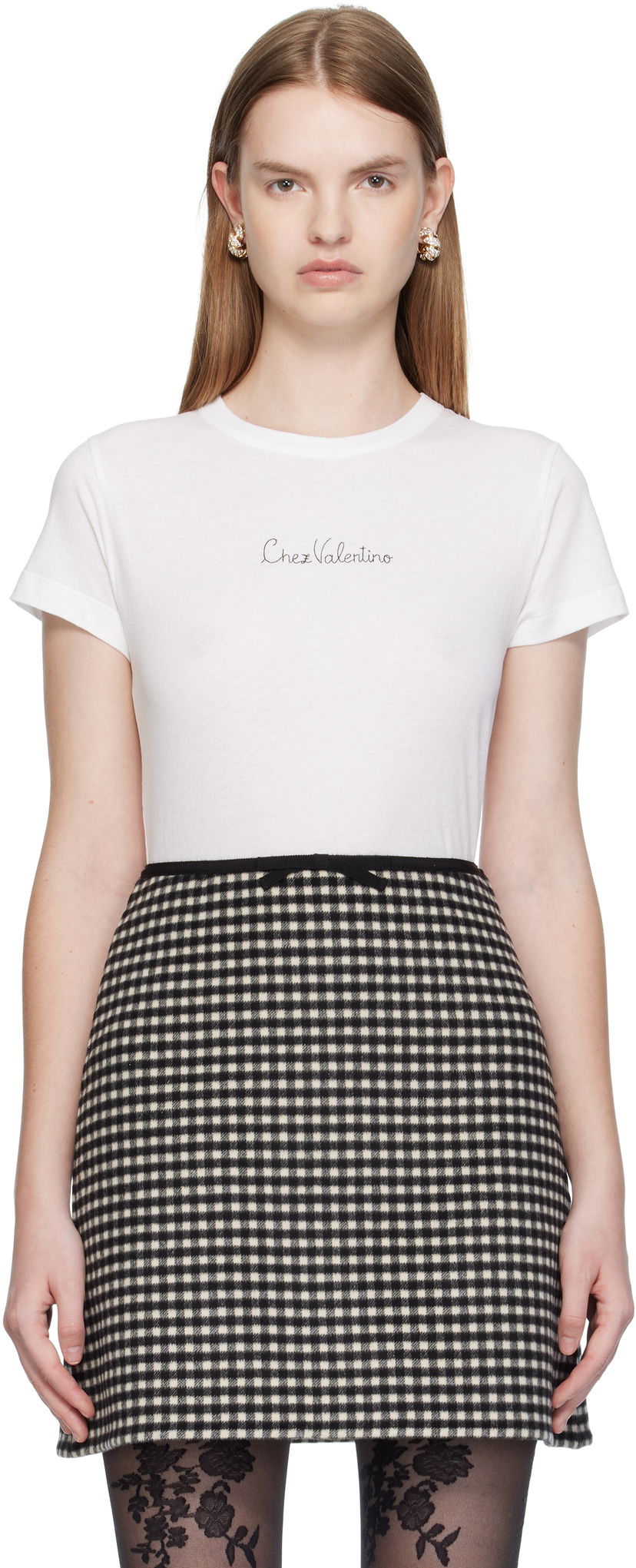 Тениска Valentino Valentino Cotton T-Shirt Бяло | 7B3MG25G9L9