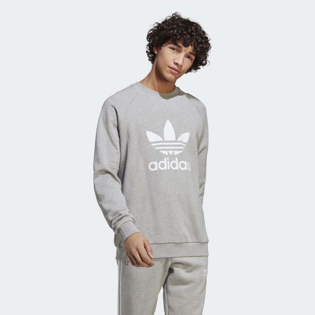 Суитчър adidas Originals Adicolor Classics Trefoil Crewneck Сиво | IA4857, 0