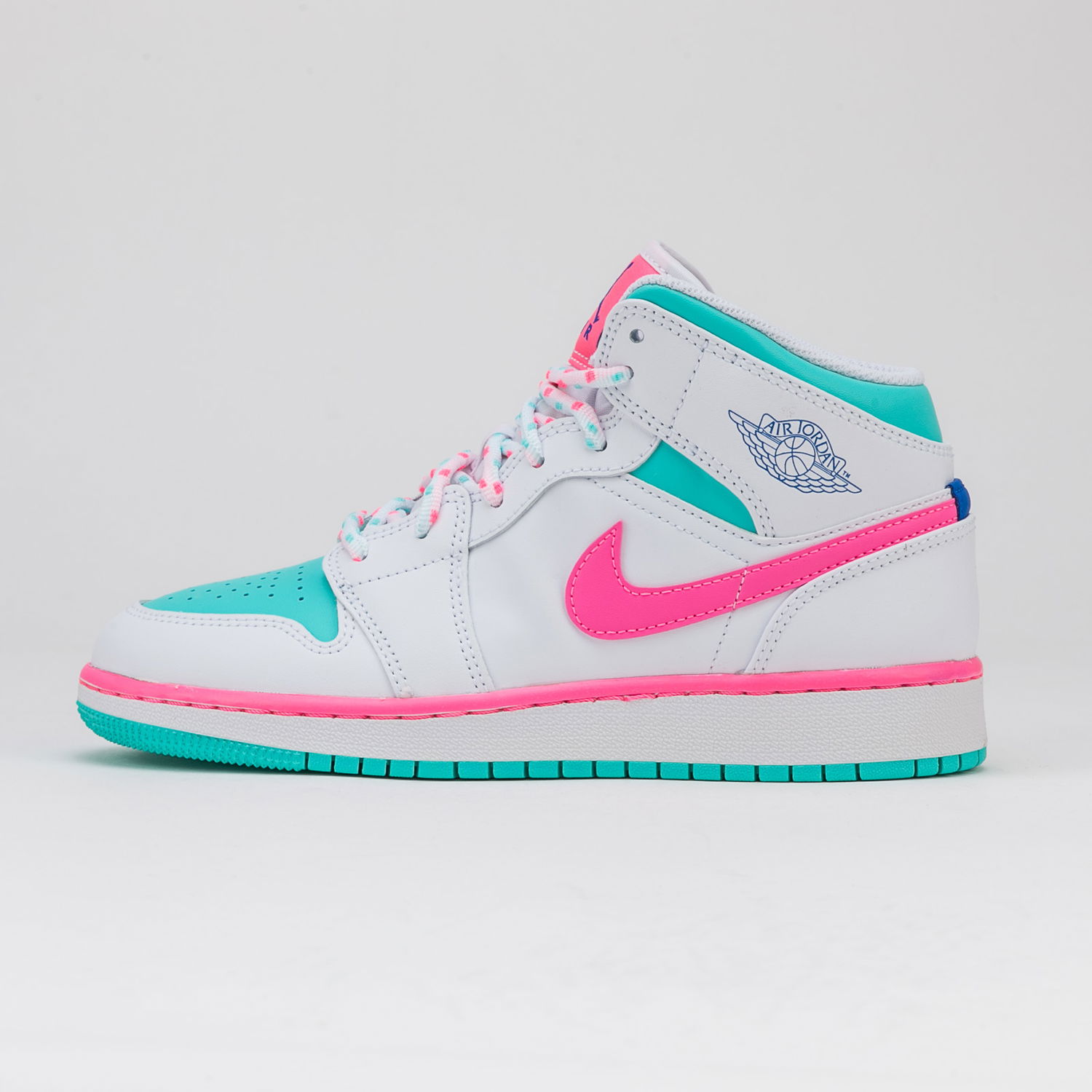 Кецове и обувки Jordan Air Jordan 1 Mid GS "Digital Pink" Бяло | 555112-102, 0