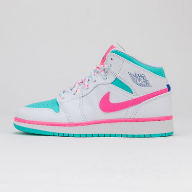 Кецове и обувки Jordan Air Jordan 1 Mid GS "Digital Pink" Бяло | 555112-102, 0