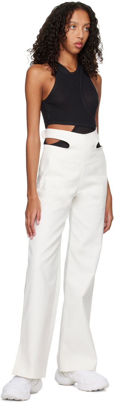 Панталони Dion Lee Dion Lee Y-Front Buckle Trousers Бяло | C2099R23, 3