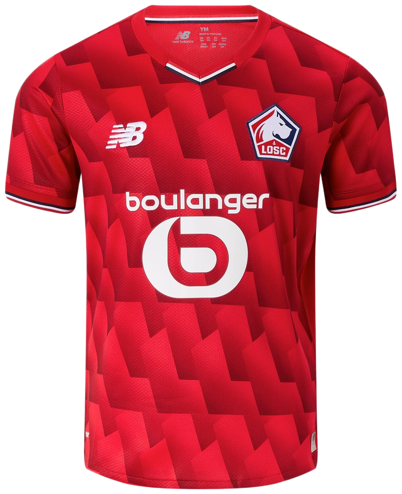 Фланелка New Balance LOSC Lille Home Jersey 2025/26 Kids Червено | jt230454-hme