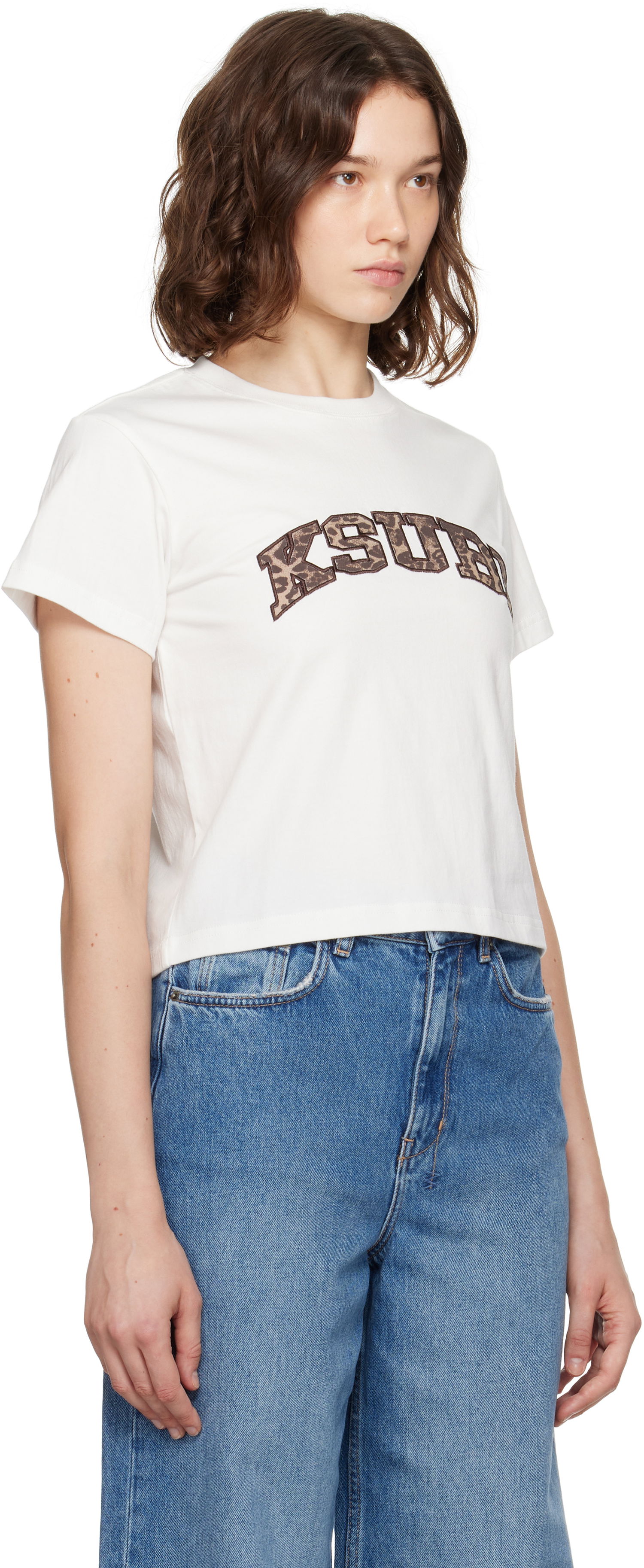 Тениска Ksubi Ksubi Leo Shrunken Short Sleeve T-Shirt Бяло | WPF25TE002, 1