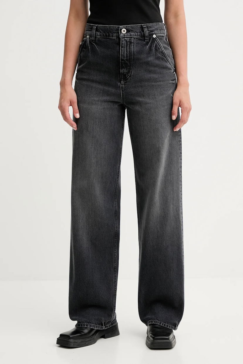 Дънки KENZO Kenzo x Futura High-Waisted Wide-Leg Jeans Черно | FF62DP2356C8