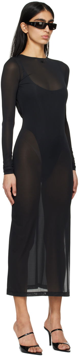 Pокля Courrèges Courrèges Women's Maxi Dress Черно | 124JRO376JS0088, 1