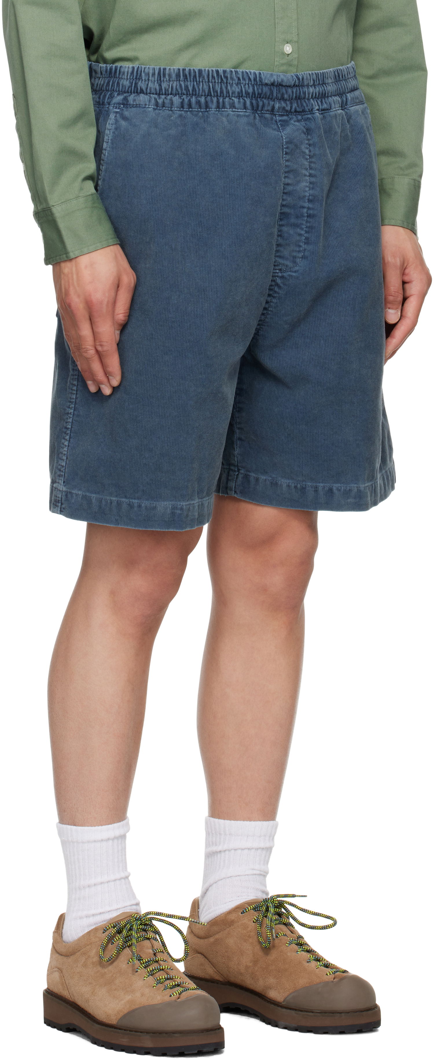 Къси панталони Carhartt WIP Reynold Corduroy Relaxed Shorts Синьо | I034877, 1
