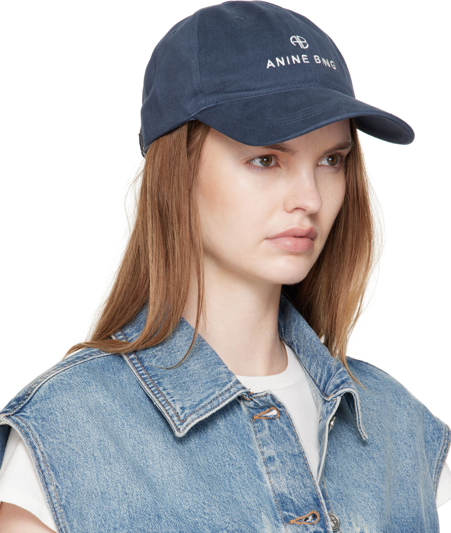 Шапка с козирка Anine Bing Anine Bing Jeremy Baseball Cap Тъмно синьо | A-12-9084-BEL26, 1