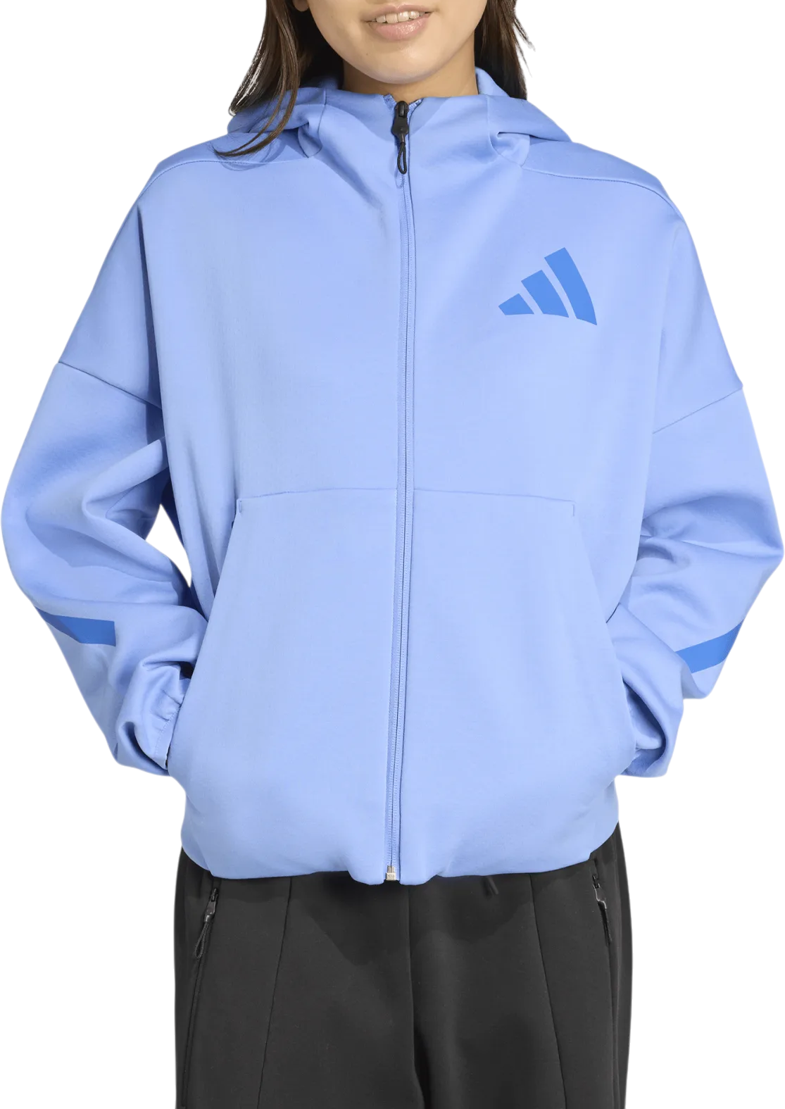 Суитчър adidas Performance Sportswear Z.N.E. Full-Zip Hoodie Синьо | jw5319, 0