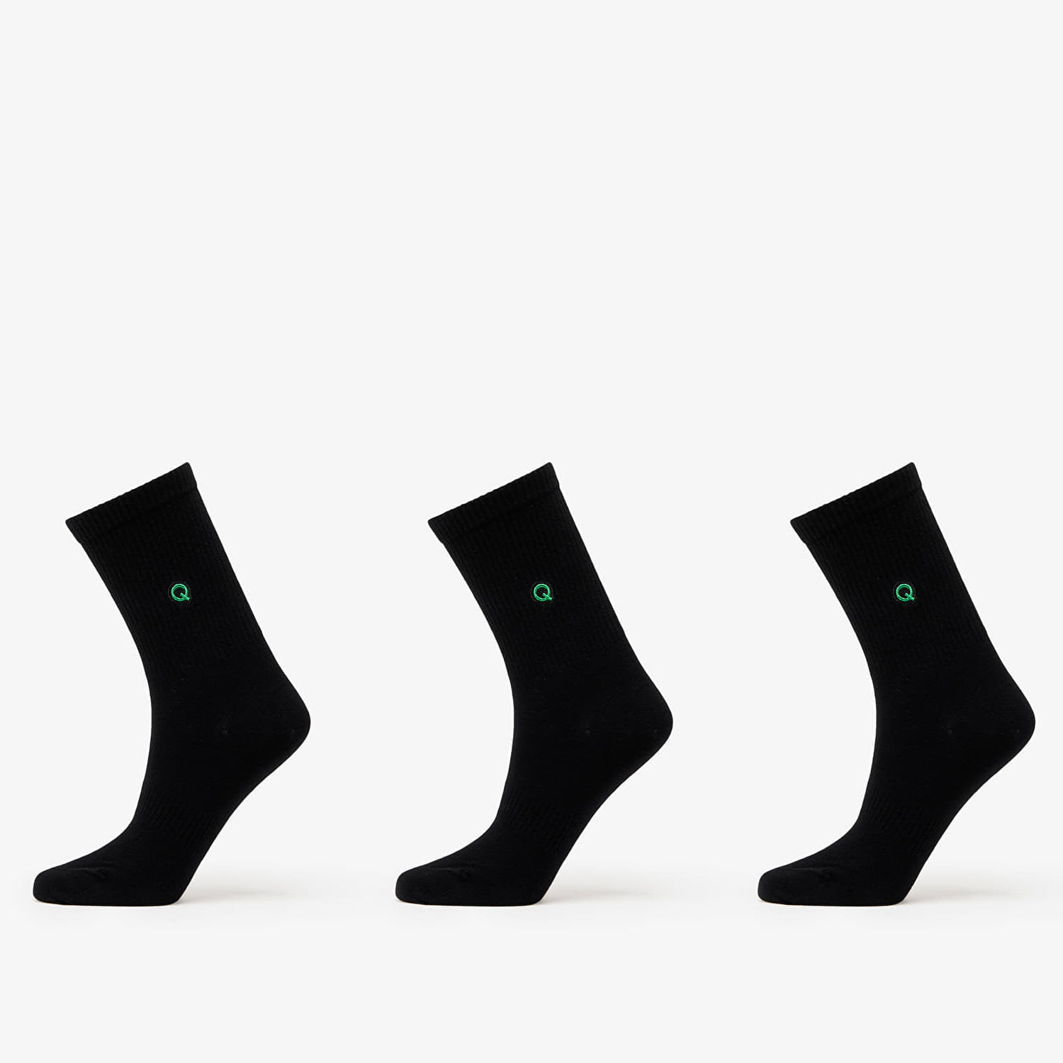 Чорапи Queens Essential Short Crew Socks 3-Pack Черно | QNS_064, 0