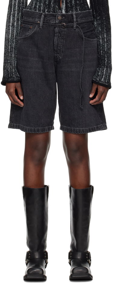 Къси панталони Acne Studios Cinch Denim Shorts Черно | CE0048-, 0
