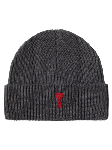 Шапка AMI Paris A Heart Logo Beanie Сиво | BFUHA106-018-084