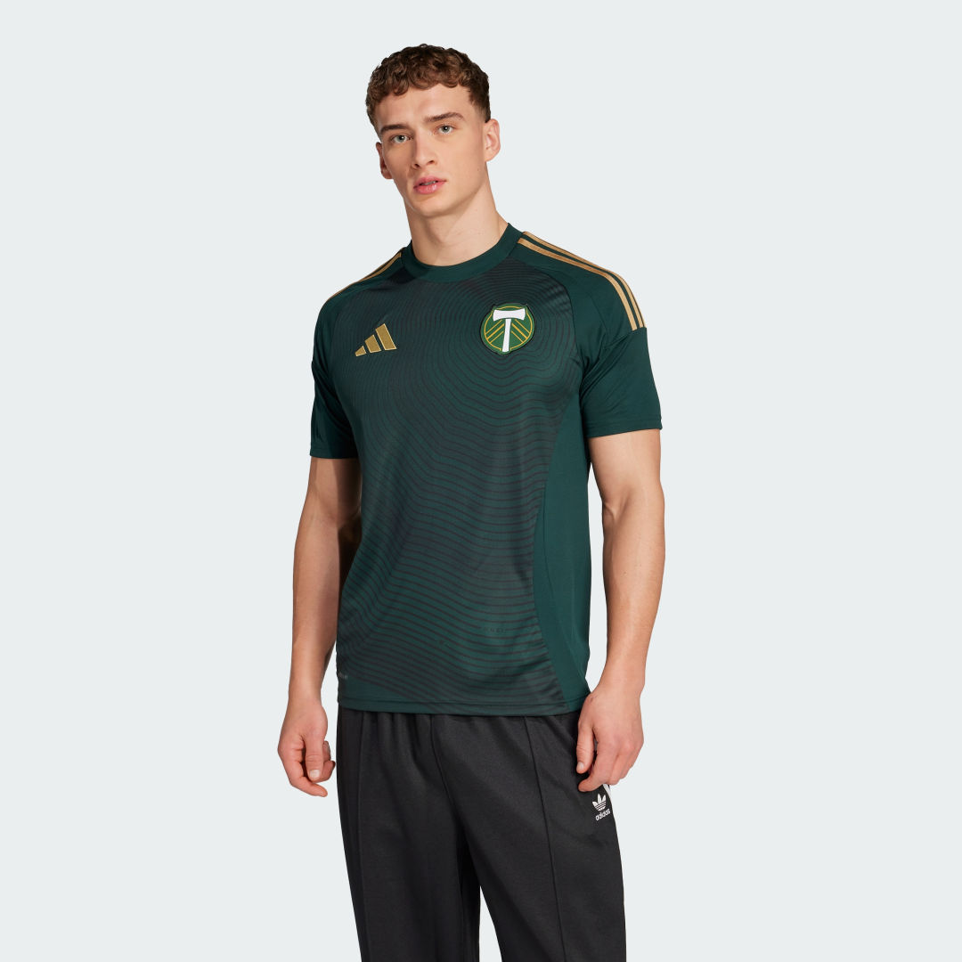 Фланелка adidas Performance Portland Timbers 25/26 Home Patterned Short Sleeve Top Зелено | IV5061, 0