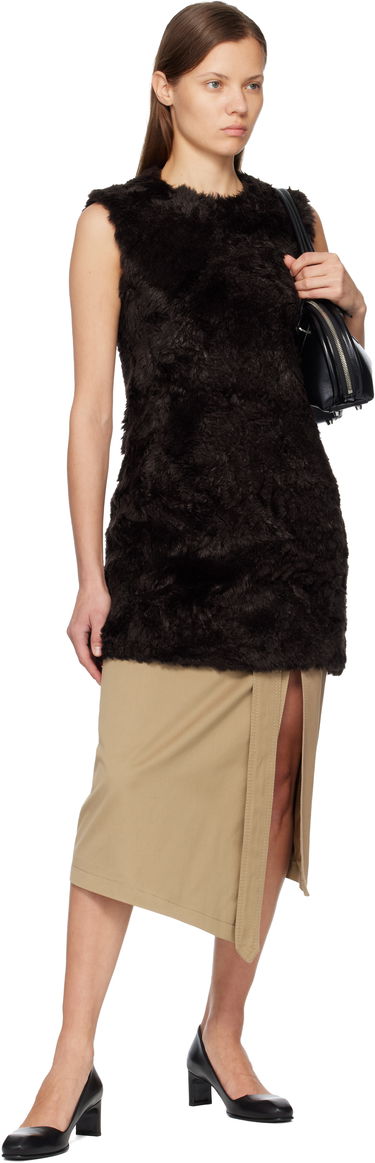 Pокля Acne Studios Faux-Fur Minidress Кафяво | A20869-, 3