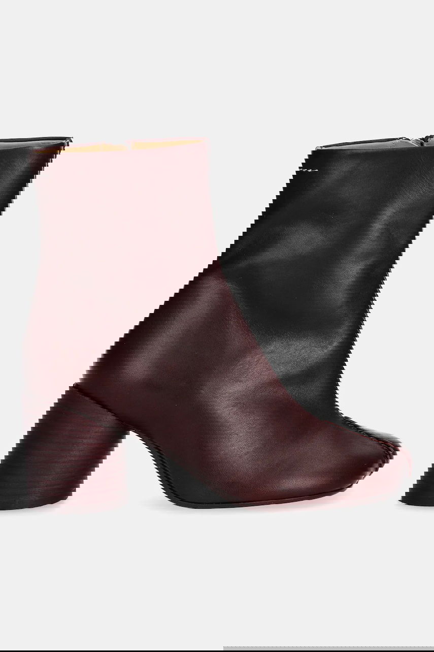 Кецове и обувки Maison Margiela MM6 Maison Margiela Heeled Ankle Boots Бургунди | S59WU0260.P5000.T2353, 1