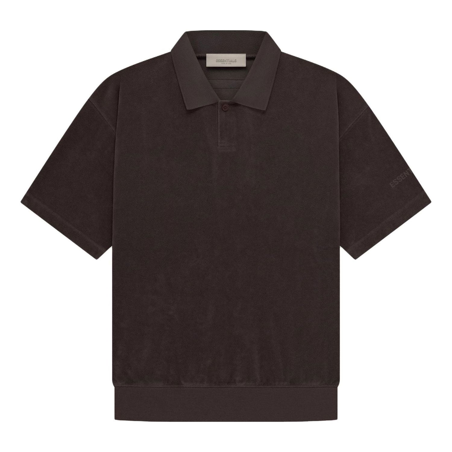 Поло тениска Fear of God Essentials Terry Polo Shirt Кафяво | FOG-SS23-341, 0