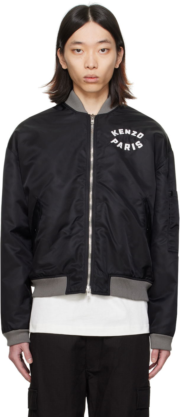 Яке бомбър KENZO Paris Lucky Tiger Bomber Jacket Черно | FE55BL1279OC