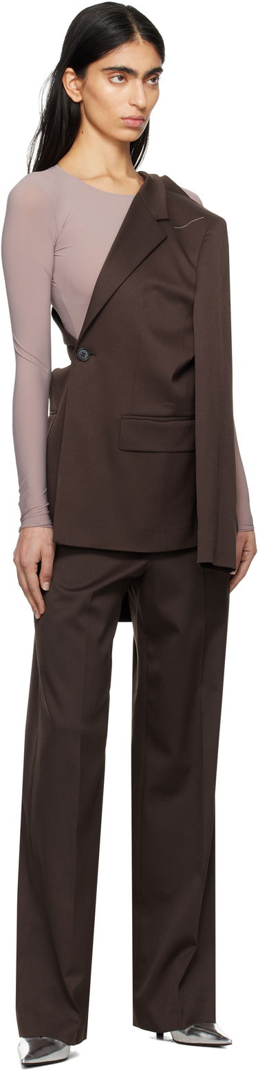 Яке Maison Margiela MM6 Maison Margiela Twist Suit Blazer Кафяво | S52BN0141 S47848, 4