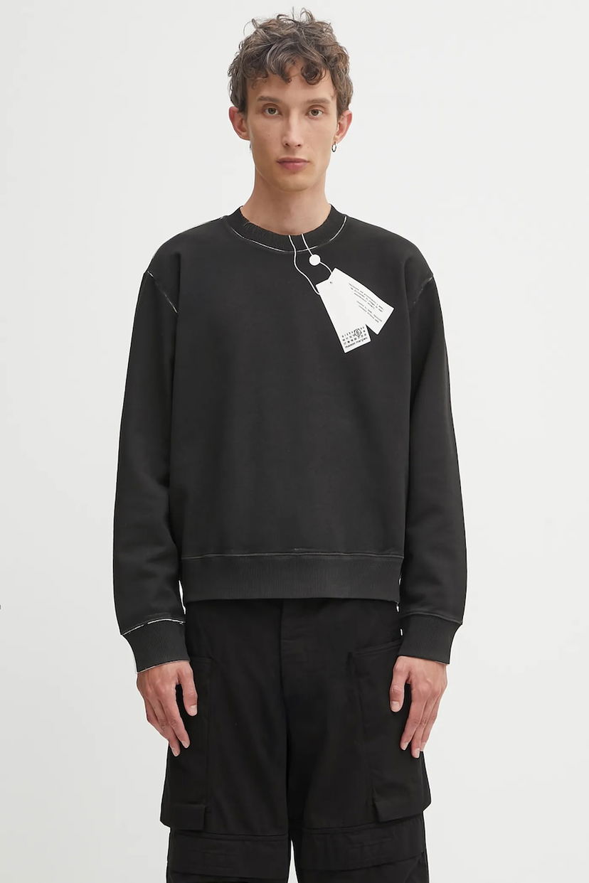 Суитчър Maison Margiela MM6 Maison Margiela Printed Sweatshirt Черно | SH2GU0023.M25024.101