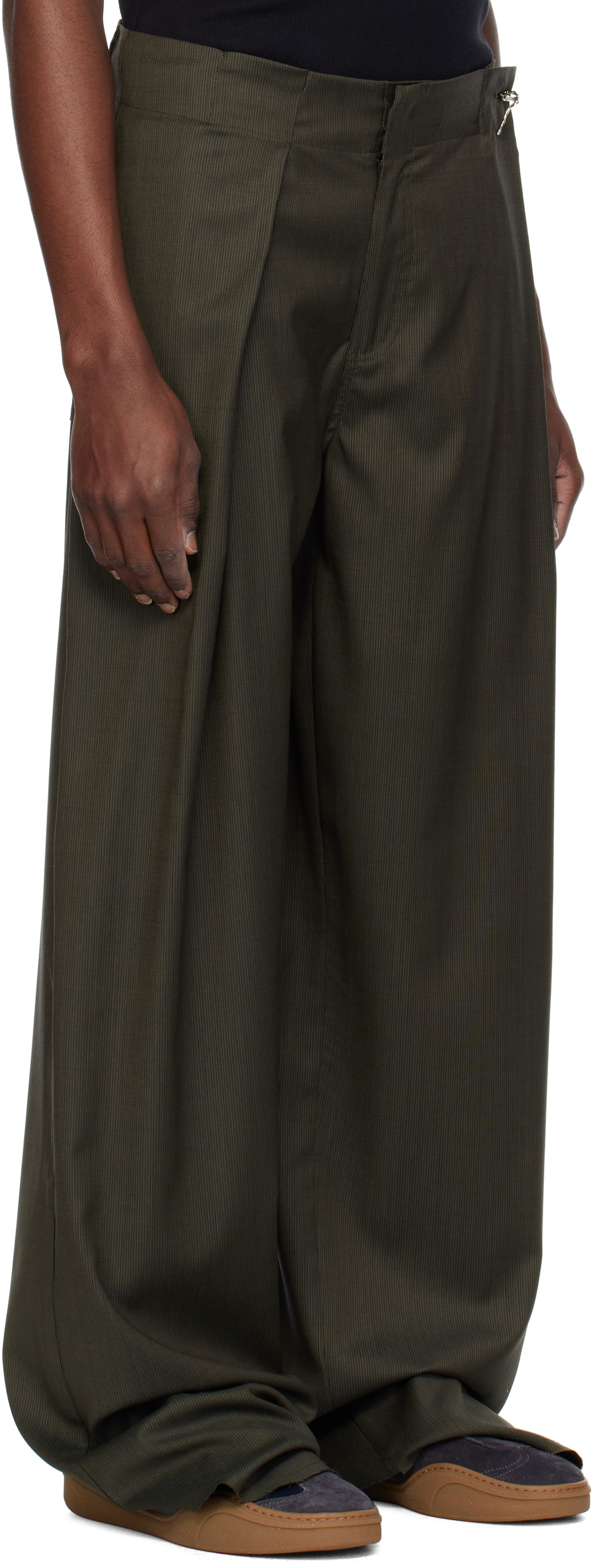 Панталони Serapis Serapis Jewel Rudder Wide-Leg Trousers Зелено | SS25_RP_1, 1