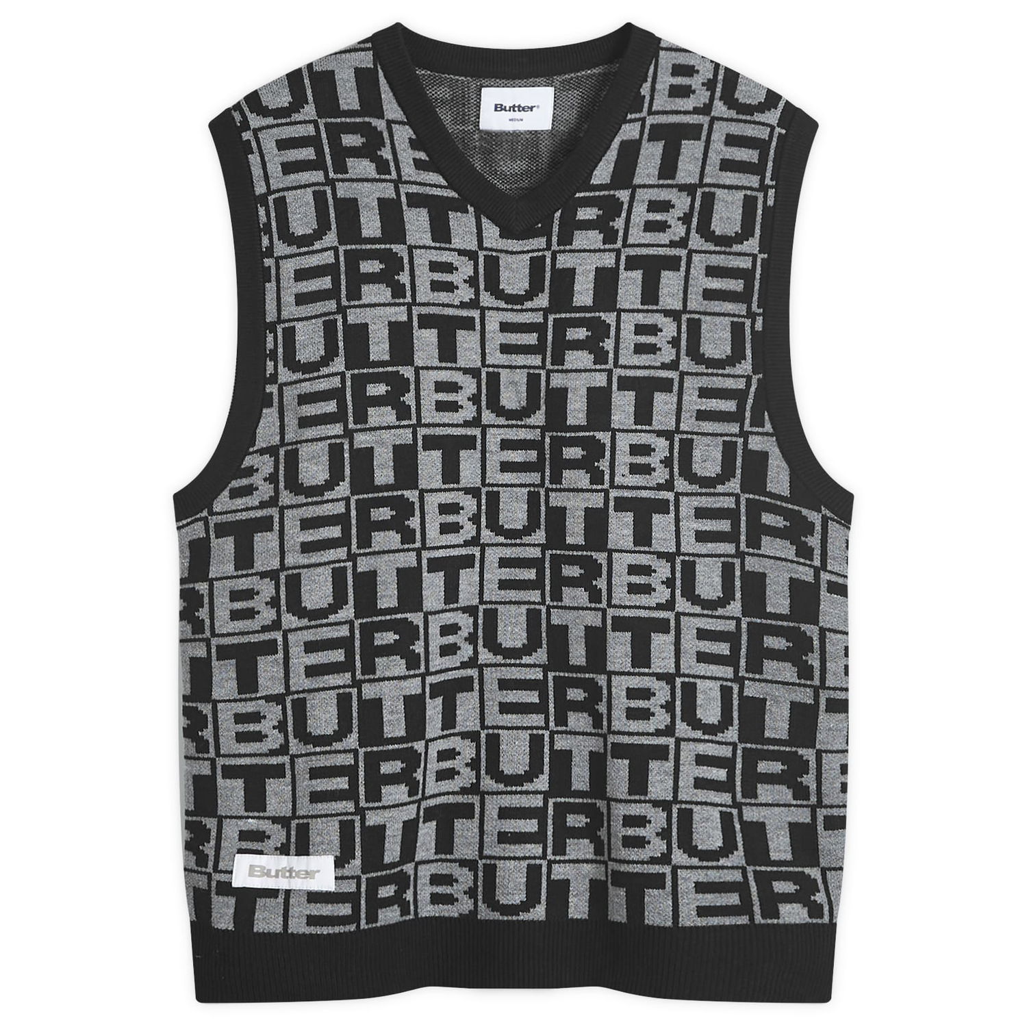 Жилетка Butter Goods Goods Tiles Knitted Vest Black Черно | BG243300-BLK, 0