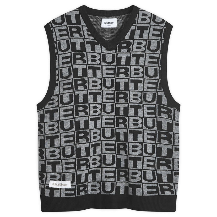 Жилетка Butter Goods Goods Tiles Knitted Vest Black Черно | BG243300-BLK