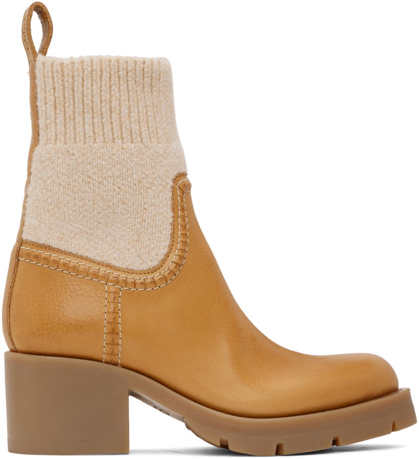 Кецове и обувки CHLOÉ Chloé Neva Sock Boots Жълто | CHC22W710AT