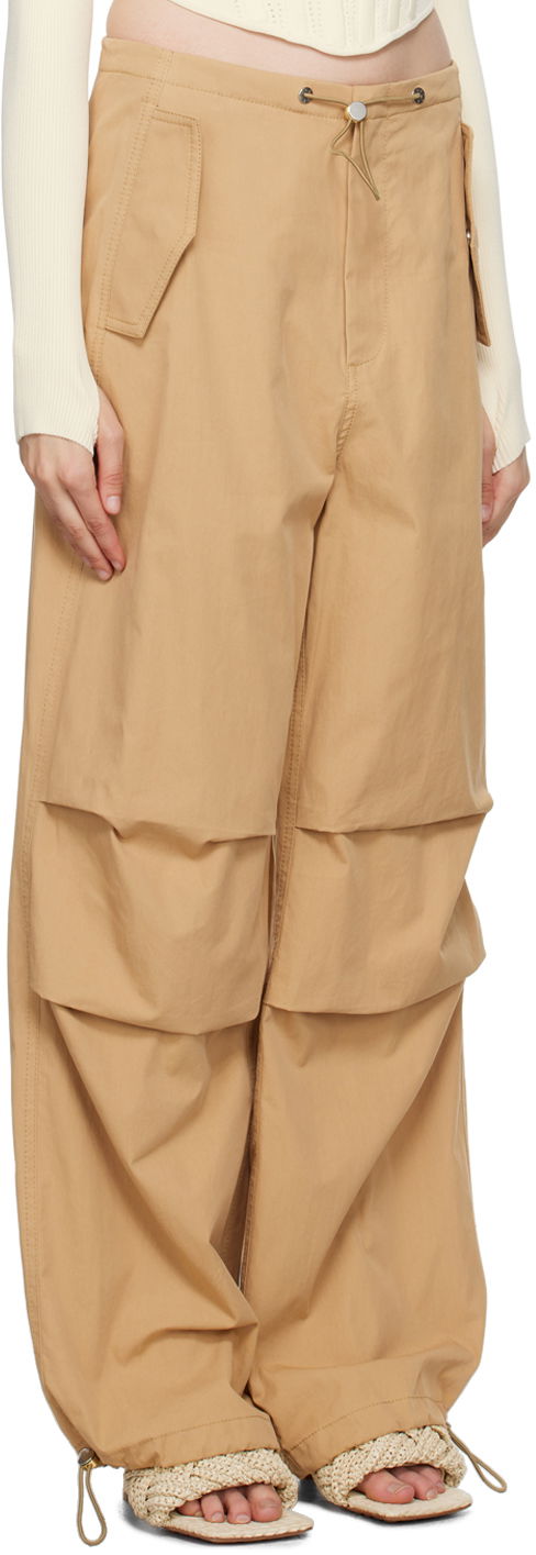 Карго панталони Dion Lee Elasticized Cargo Trousers Бежово | C2100P23, 1
